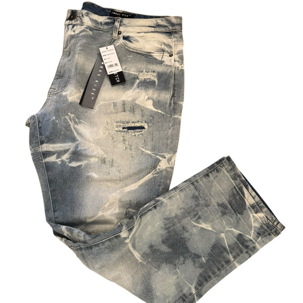Trendy Slim Fit Distressed Jeans in Blue by [Brand]